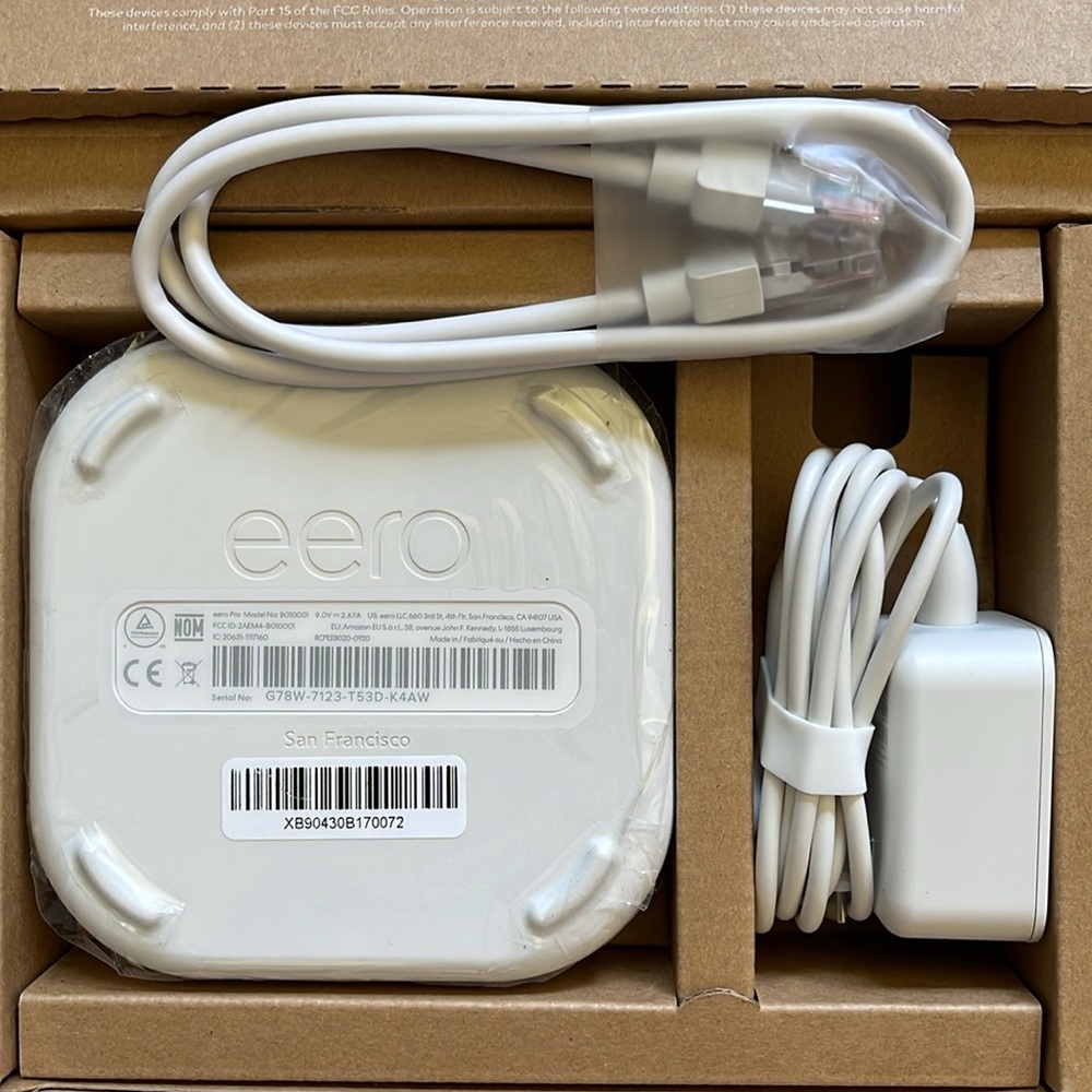 Amazon Eero White Certified Refurbished Pro Mesh WiFi Router Extender 2 Pack Set - Picture 9 of 11